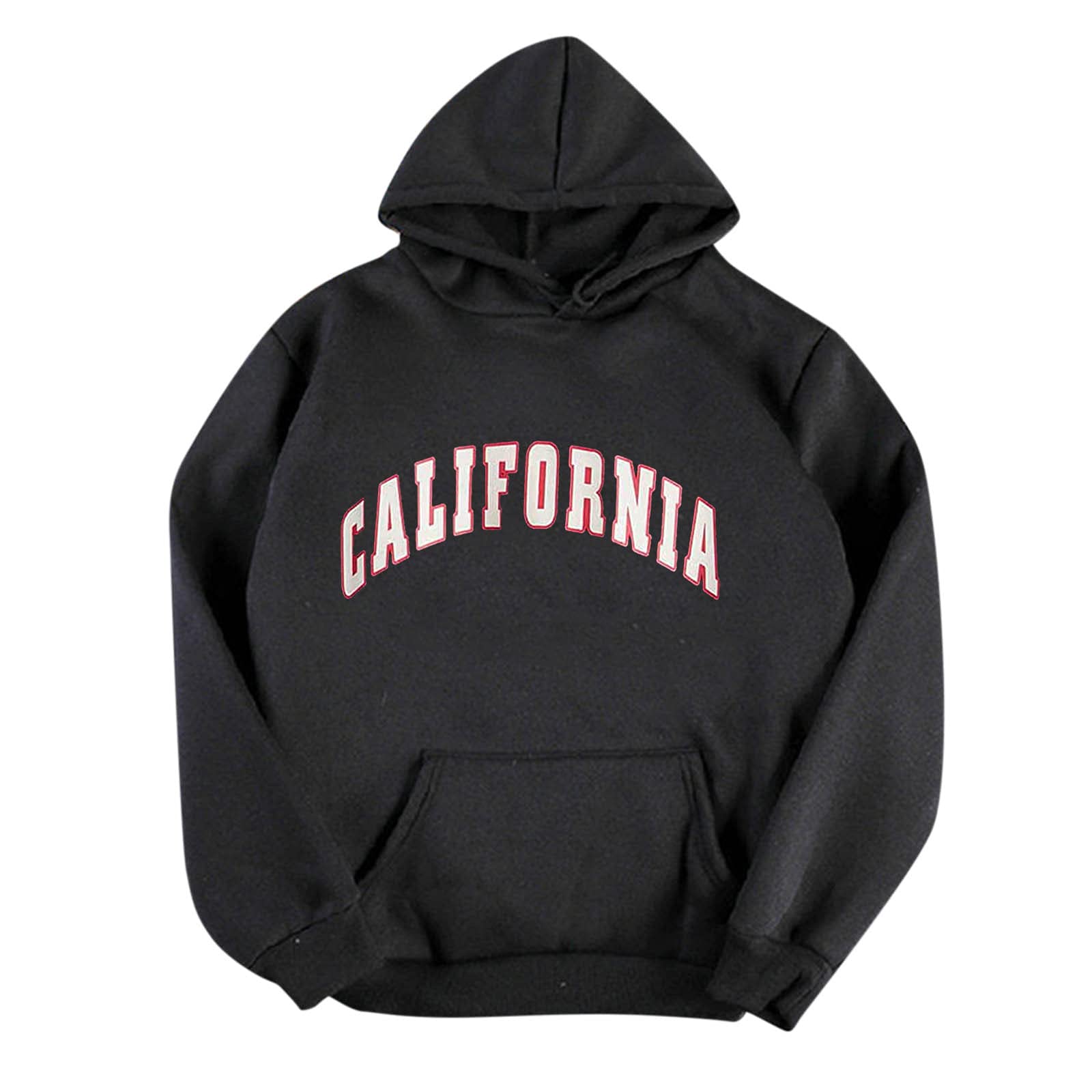 Women's Casual Hooded Sweatshirt - Soft Fuzzy Pullover with Long Sleeves, Pocket & Print Design | Perfect for Fall Winter Outfits, Lounge Wear and Outdoor Activities