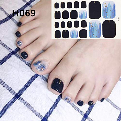 WOKOTO 20 Sheets Gradient Toe Nail Polish Strips & Stickers Kit with Nail File | 22 Colorful Glitter Tips per Sheet | DIY Manicure Set for Women | Perfect for Home Nail Salon, Parties & Gift Giving