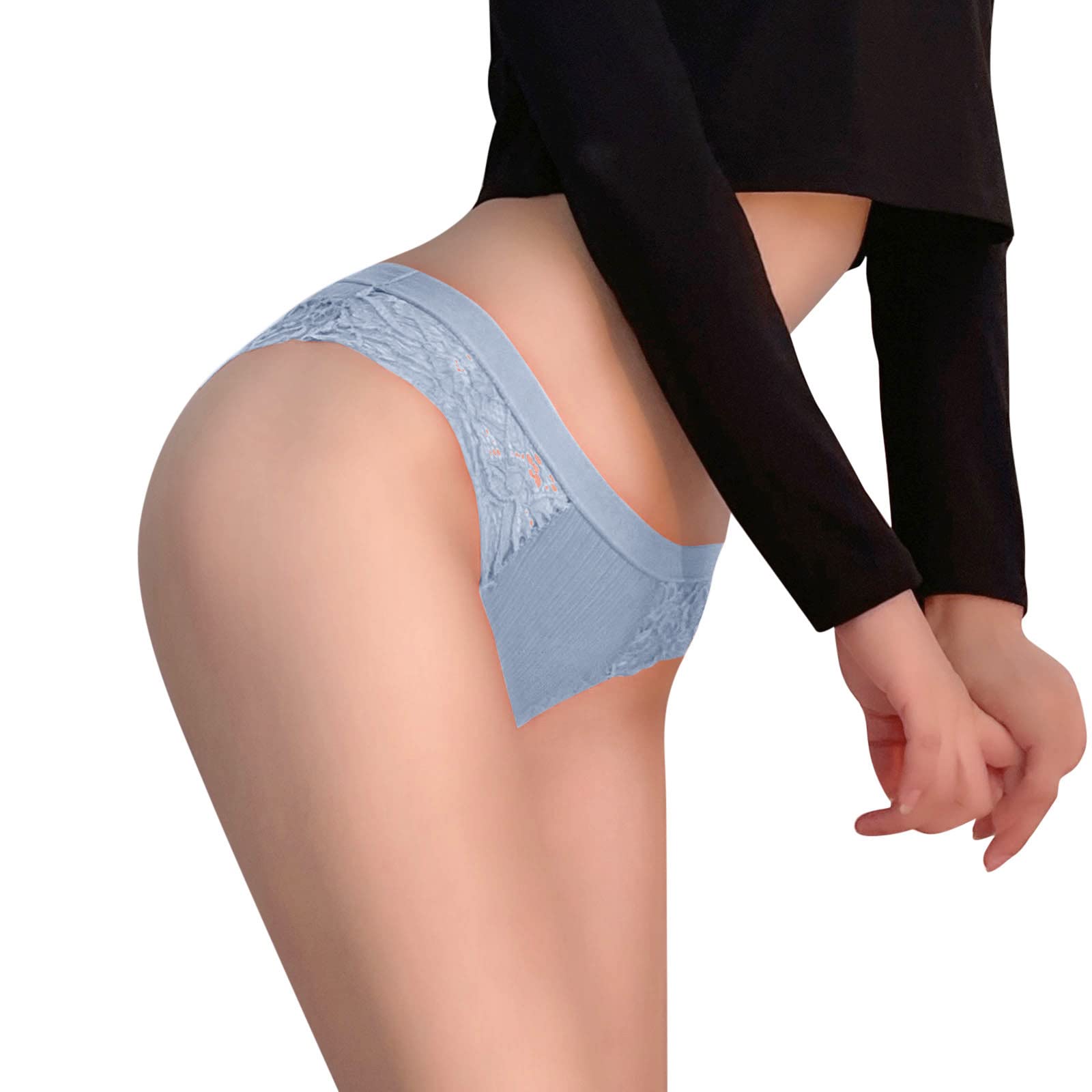 Sexy Women's Transparent Lace Underwear - Cotton Hollow-Out Breathable Panties for Daily Wear & Special Occasions - Comfortable Lingerie for Date Night & Boudoir