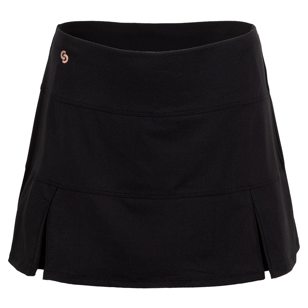 Cross Court Essentials Pleated Skirt for Women - Black Tennis Skirt with Pockets | Perfect for Tennis, Golf, Workout & Casual Wear