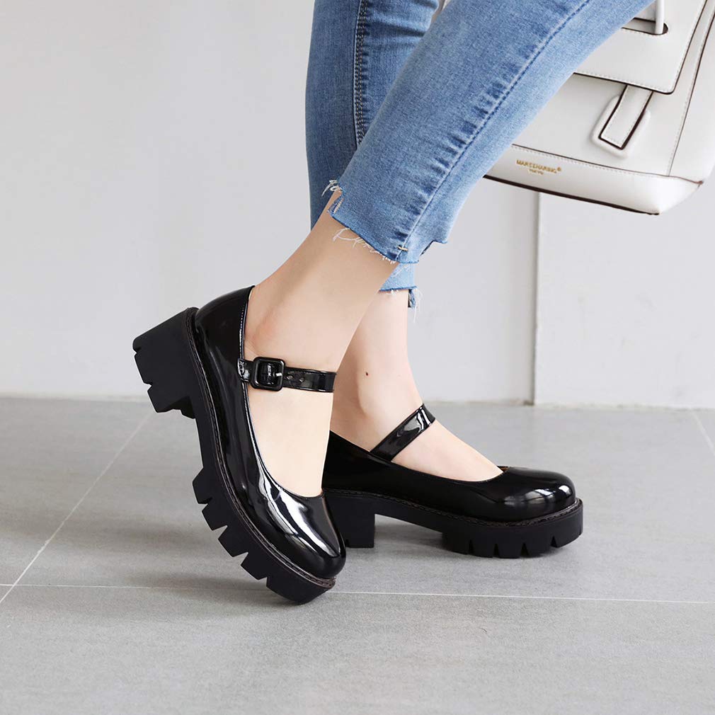 Women's Mary Jane Platform Shoes - Chunky Heel Lolita & Gothic Style Wedges for Cosplay, Vintage Fashion & Daily Wear
