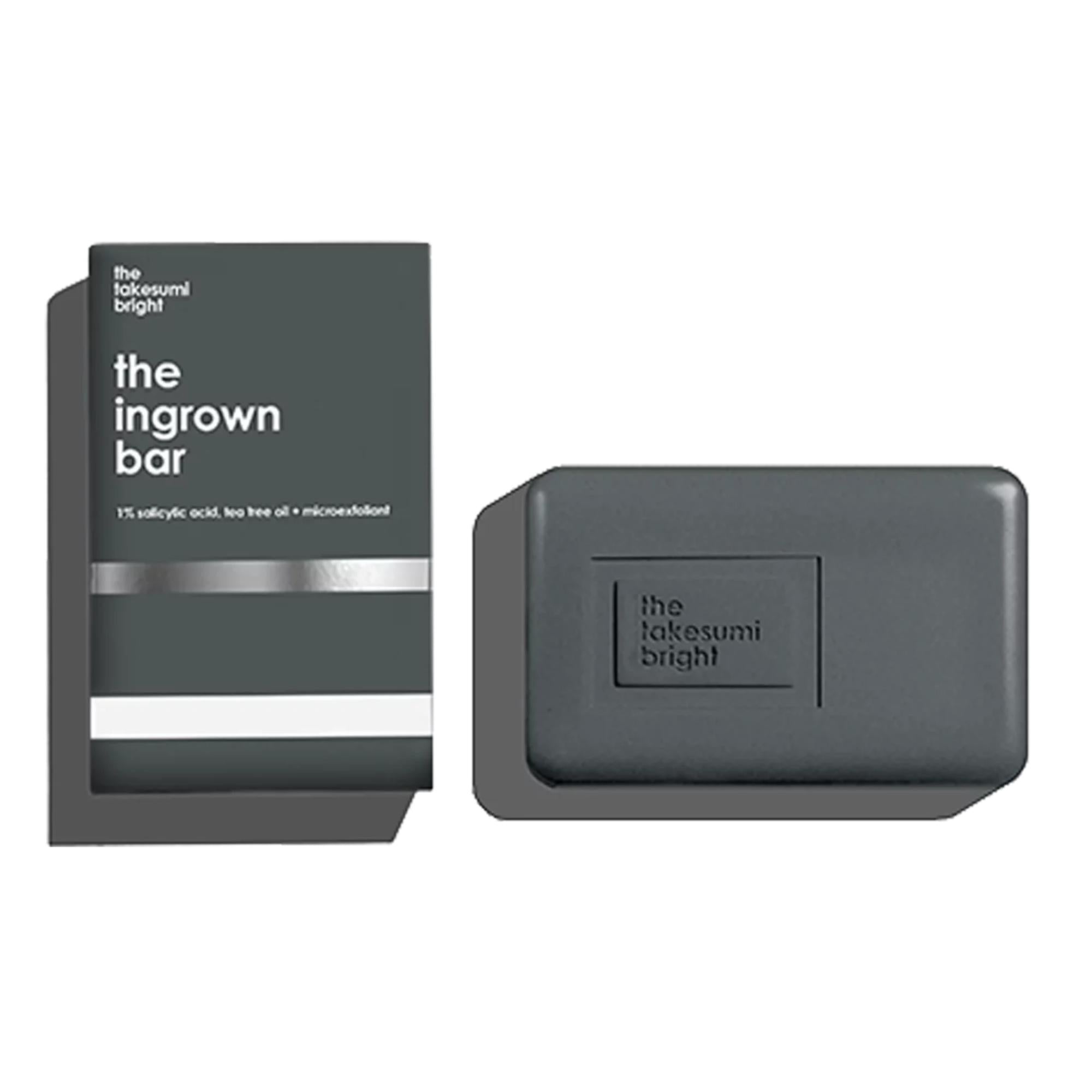 Takesumi Bright Ingrown Hair Treatment Bar - Natural Exfoliating Soap for Ingrown Hairs & Razor Bumps - Perfect for Post-Shave Care & Sensitive Skin (For Men & Women)