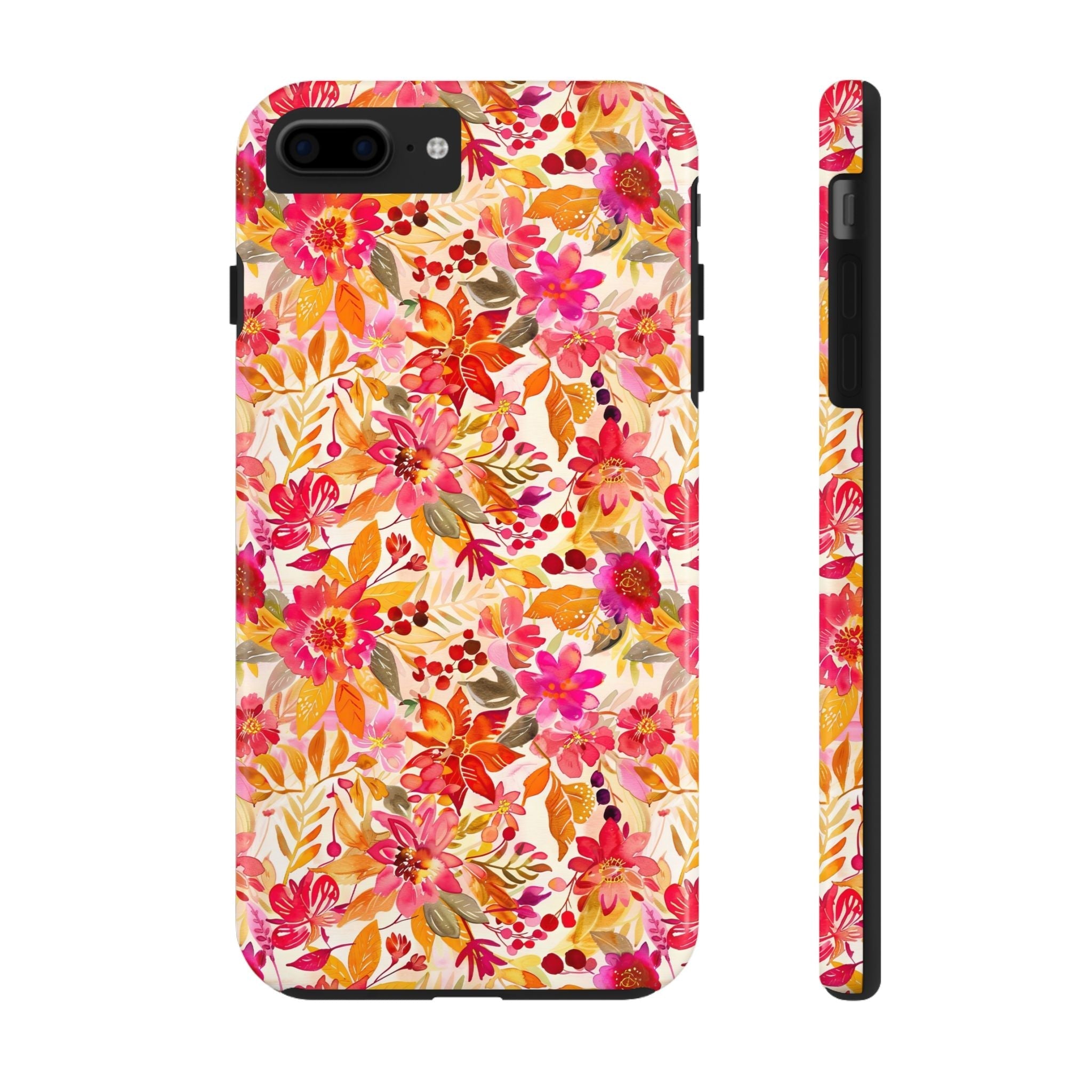 Custom Phone Case Autumn Pink Flower - Personalized Protective Cover for iPhone & Samsung - Perfect for Fall Fashion & Everyday Use