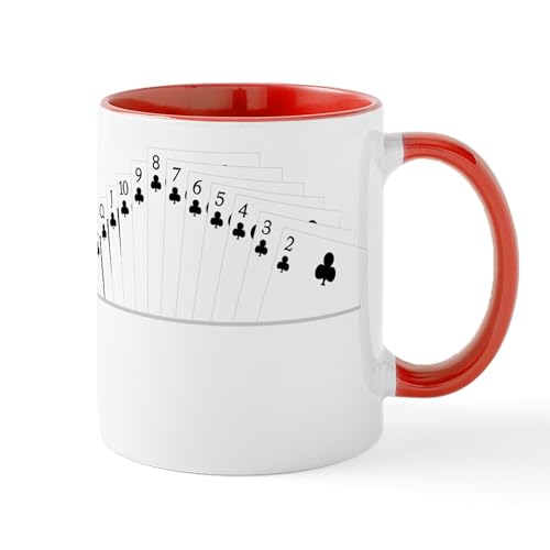 White/Red Inside - Clubs Bridge Suit Mug