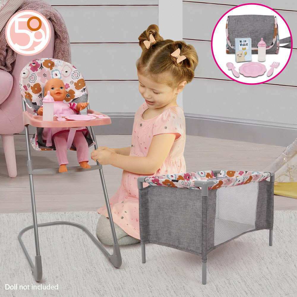 509 Crew Melange Flora At Home Play Set - 8 Piece Pretend Play Toys for Kids Ages 3+ | Indoor Educational Activity for Preschoolers & Toddlers