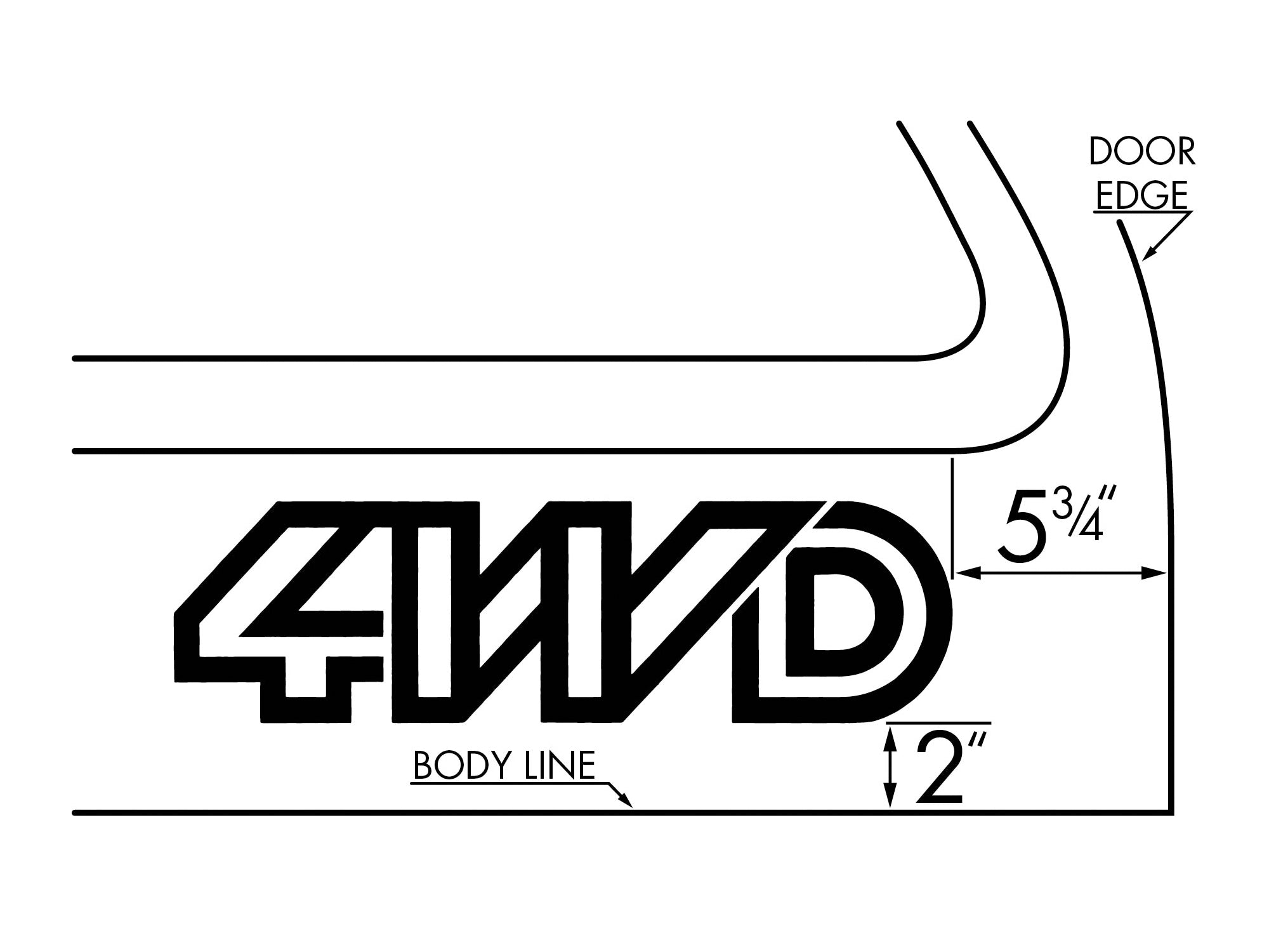4WD Decal Syncro - High-Quality Off-Road Vehicle Sticker for Trucks & SUVs - Perfect for Adventure Enthusiasts & Outdoor Lovers