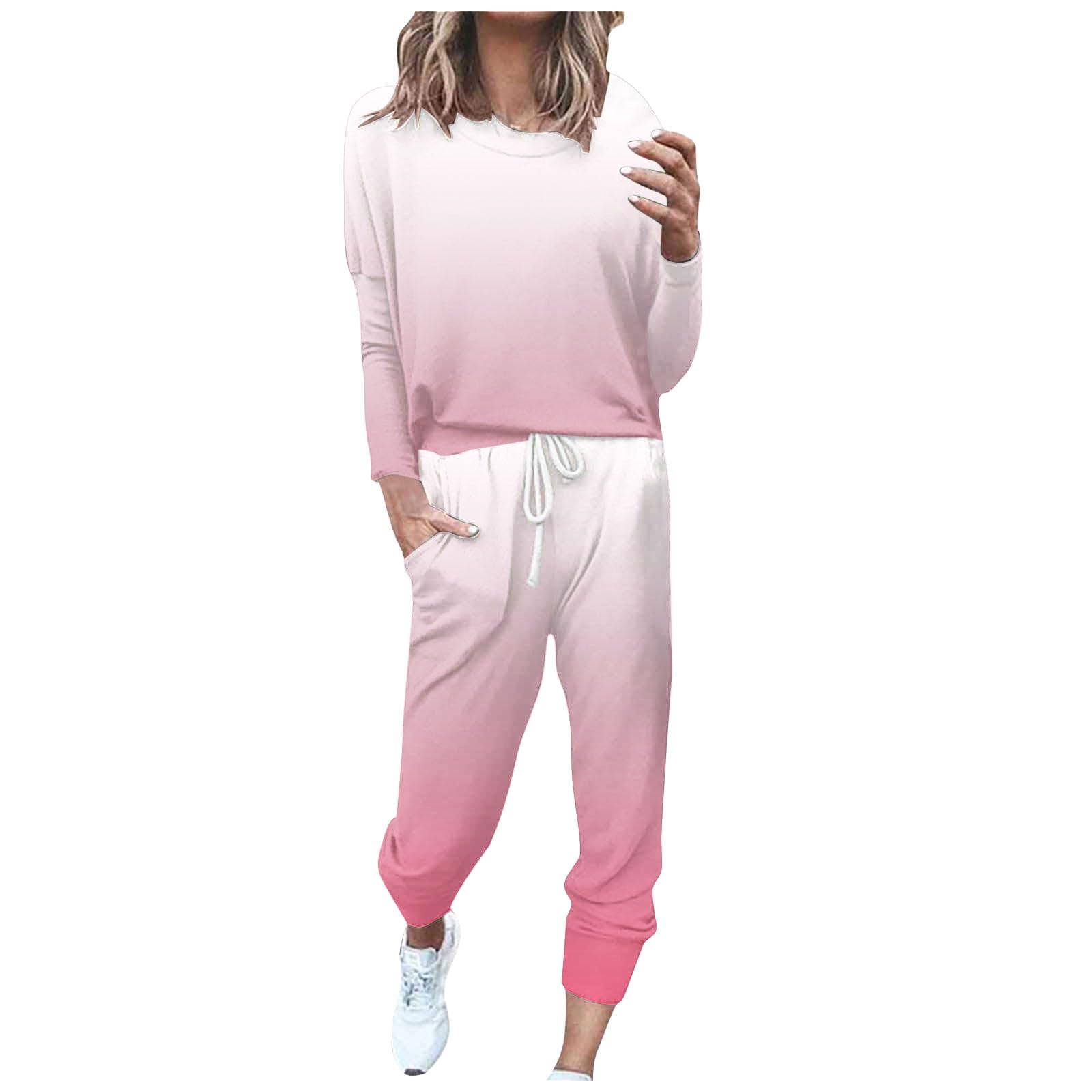 Xdegoge Women's Jogger Set - 2 Piece Airplane Travel Outfit for Lounge & Workouts