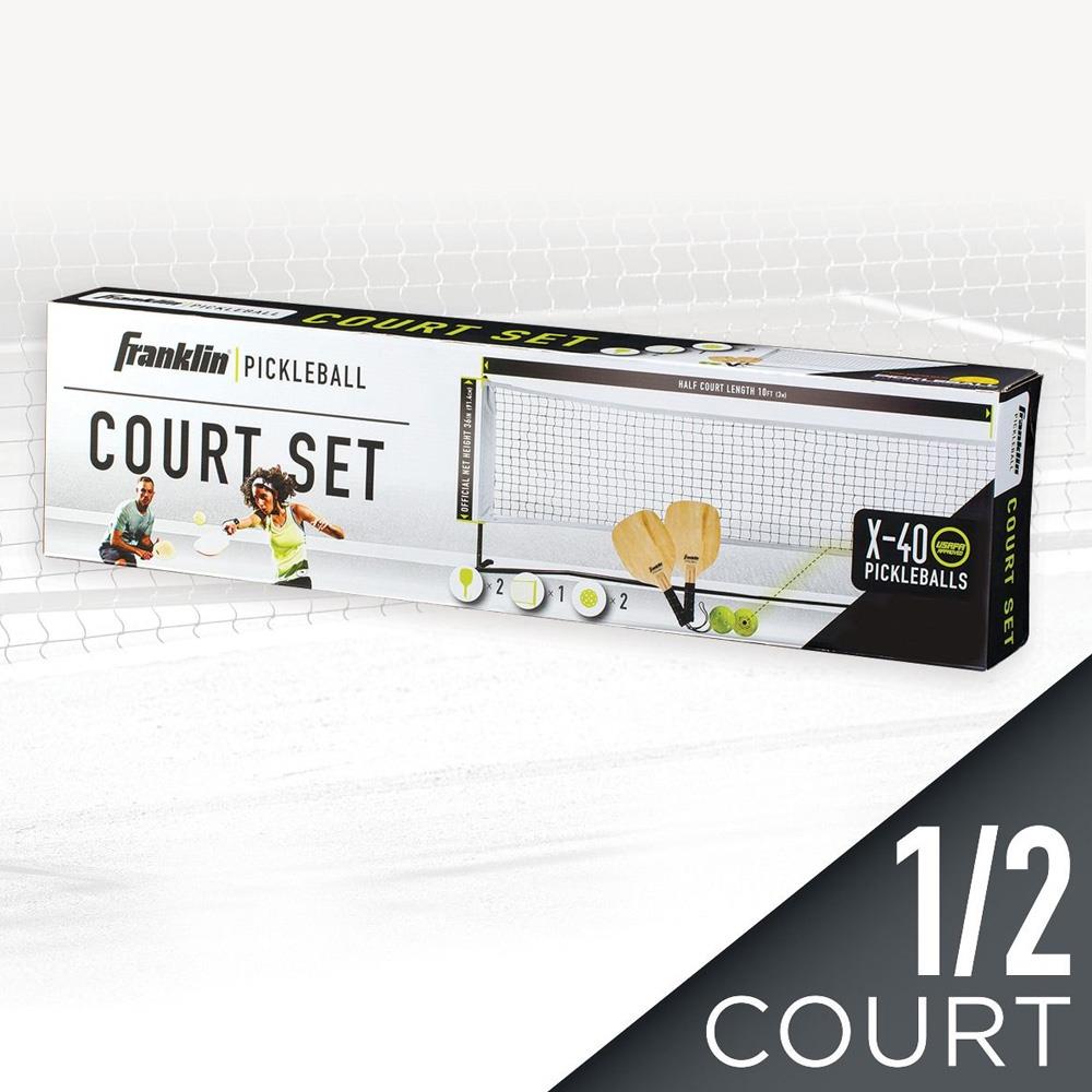 Franklin Half Court Pickleball Starter Set - 2 Paddles, 4 Balls & Carry Bag | Perfect for Beginners & Outdoor/Indoor Play | Great for Backyard, Park & Recreation Centers