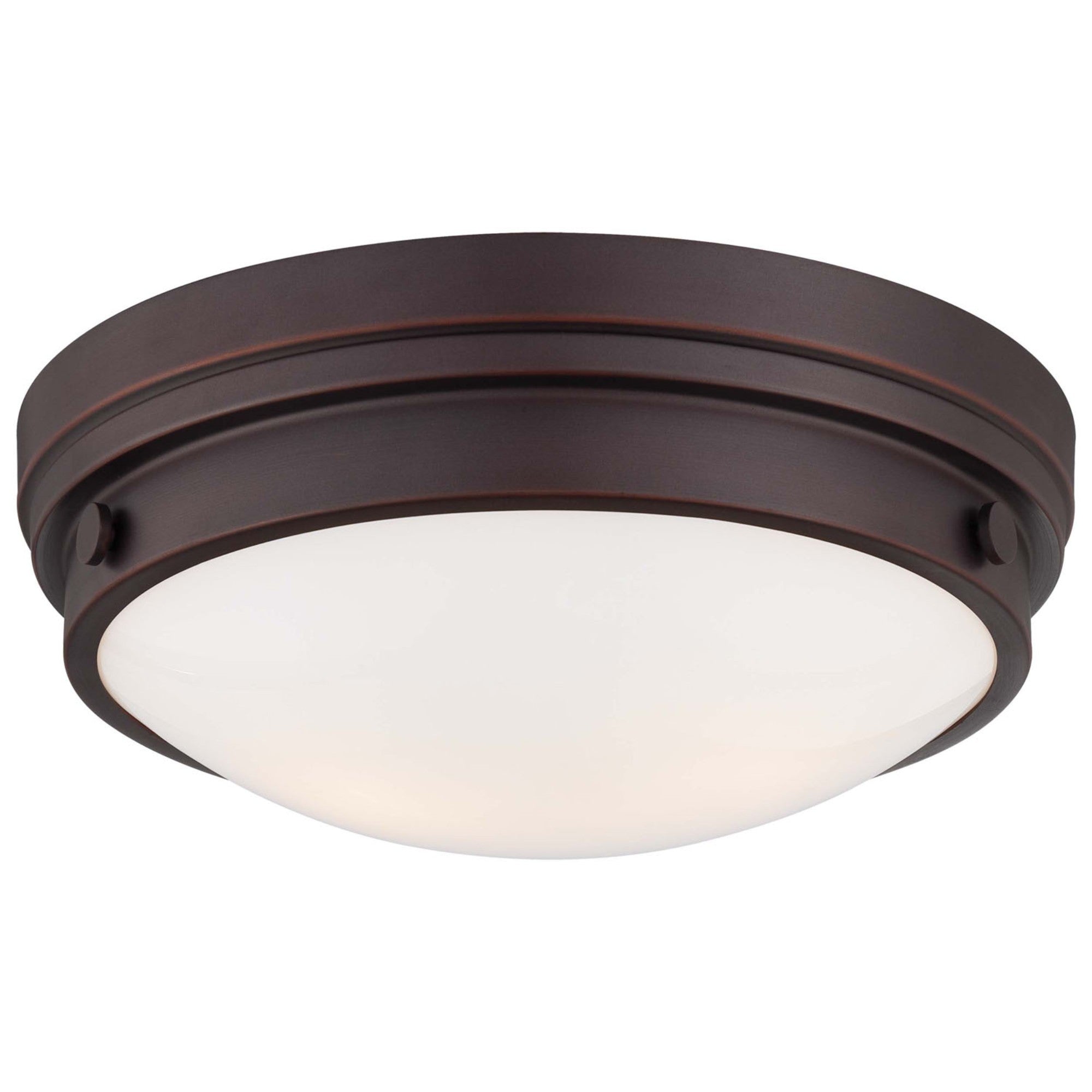13 Inch 2-Light Flush Mount Ceiling Light in Bronze Finish - Perfect for Bedroom, Kitchen, and Hallway Lighting