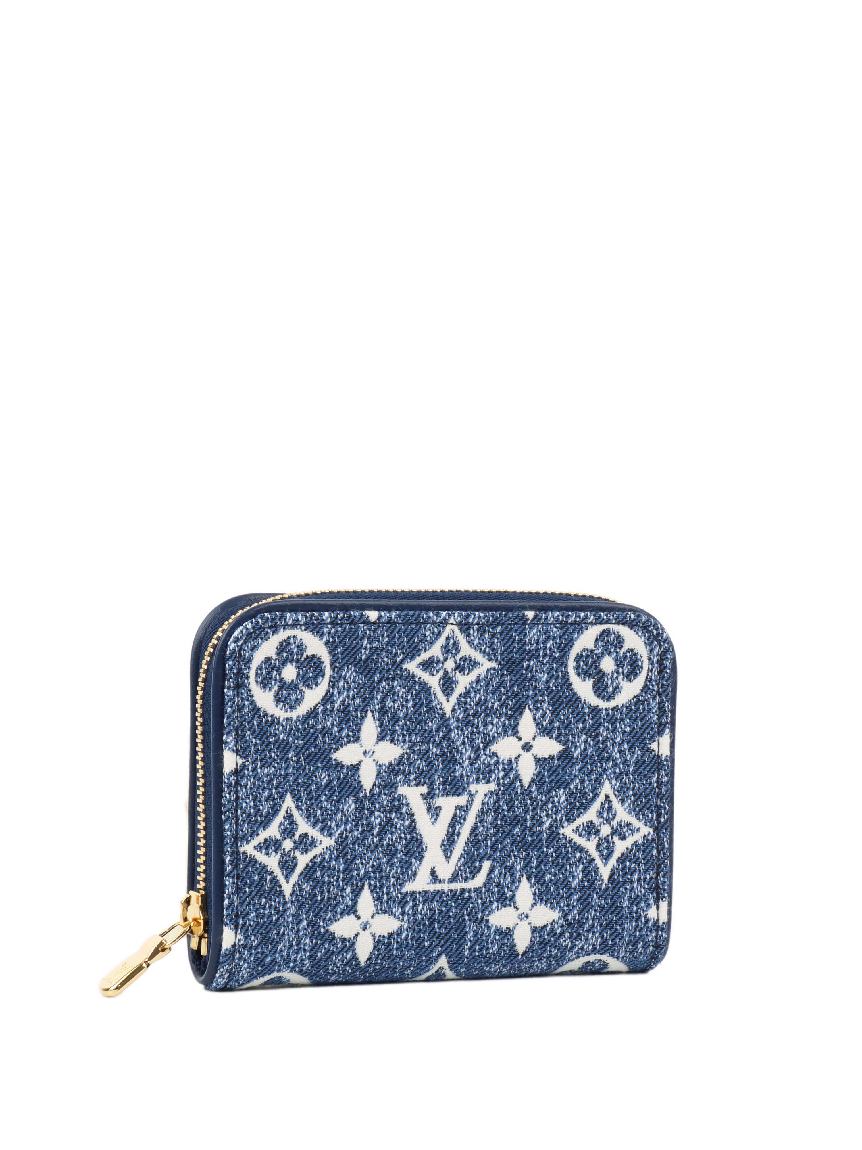 Louis Vuitton Denim Zippy Coin Purse Wallet - Compact & Stylish Organizer for Cards, Cash & Coins | Perfect for Travel, Shopping & Everyday Use