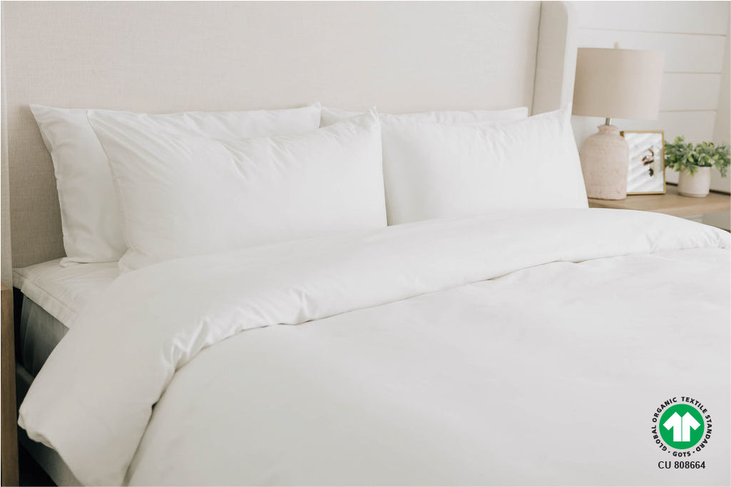 Organic Cotton ZipPure Duvet Cover Set - Breathable, Hypoallergenic Bedding for All Seasons - Perfect for Master Bedroom, Guest Room & Airbnb
