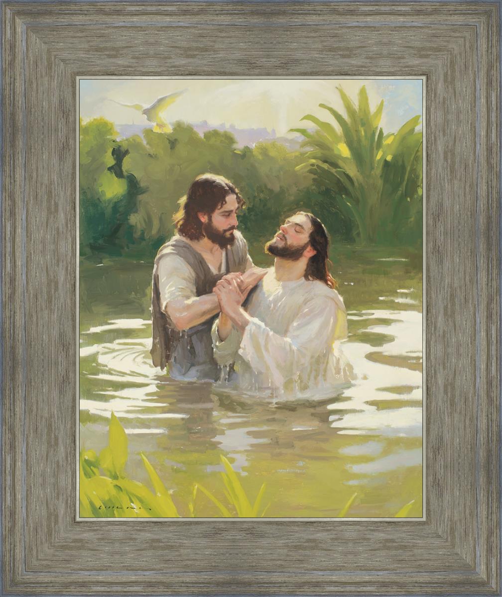 Baptism of The Savior - Religious Christian Wall Art for Home & Church Decor - Perfect for Baptism Ceremonies & Spiritual Inspiration