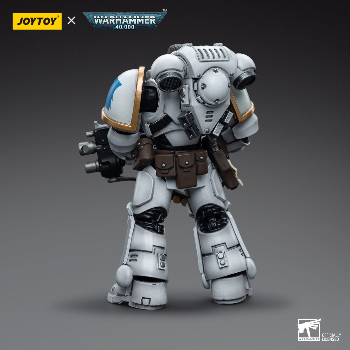 1/18 JOYTOY Warhammer 40K Space Marines White Consuls Intercessors Action Figure Set (3pcs) - Perfect for Collectors, Wargaming, and Tabletop Battles
