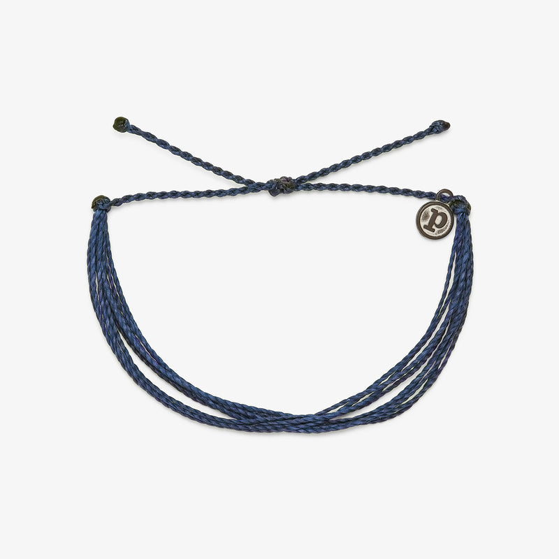 Original Solid Indigo Bracelet for Men & Women - Handmade Adjustable Beaded Bracelet - Boho Chic Jewelry Gift for Everyday Wear, Yoga, Meditation & Outdoor Activities