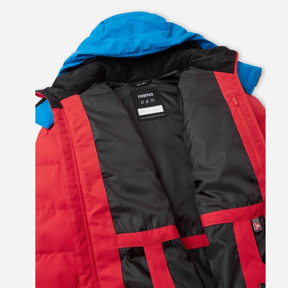 Reima Kuosku Boys Ski Jacket - Waterproof Winter Jacket for Kids, Tomato Red | Warm Snow Jacket for Skiing, Snowboarding & Outdoor Winter Activities