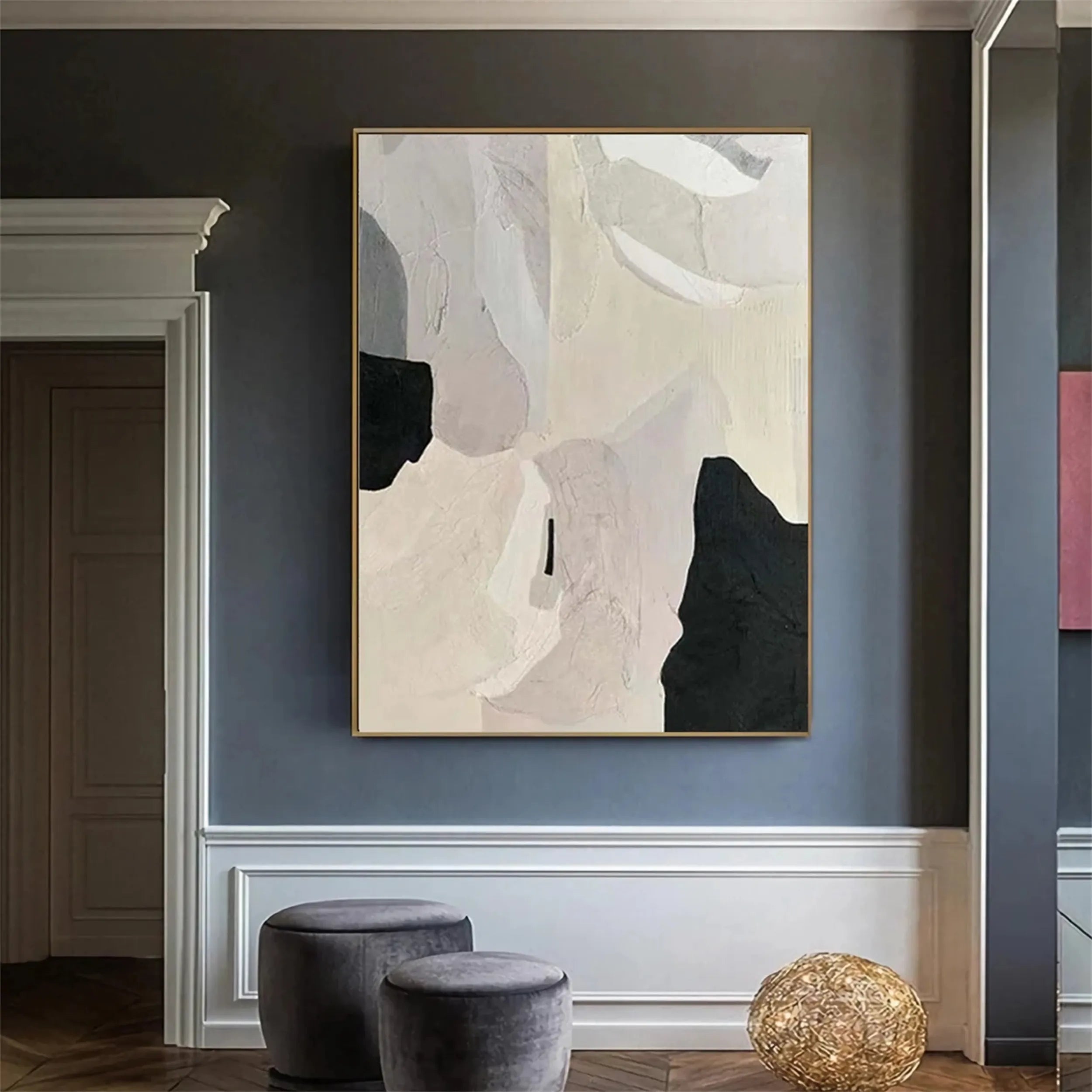 Abstract Painting #AB 115 - Modern Wall Art for Living Room, Bedroom & Office Decor | Large Canvas Artwork for Home & Office Interior Design