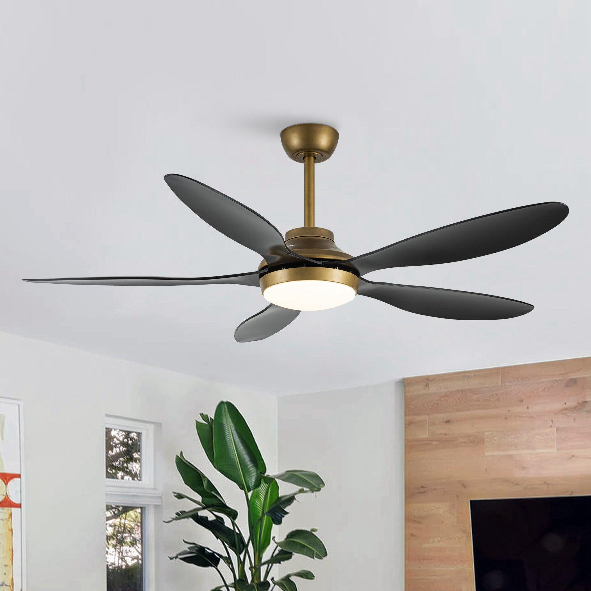 52 Inch Punjab Smart Ceiling Fan with LED Light - Energy Efficient, Remote Control, Quiet Operation for Bedroom, Living Room, and Office