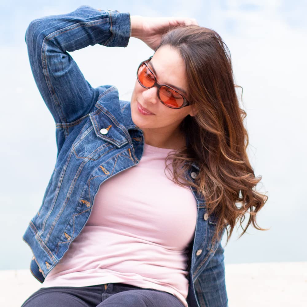 TheraSpecs Stella Glasses for Light Sensitivity Relief - Migraine & Photophobia Relief Glasses - Blue Light Blocking & UV Protection - Perfect for Computer Work, Driving & Indoor Use