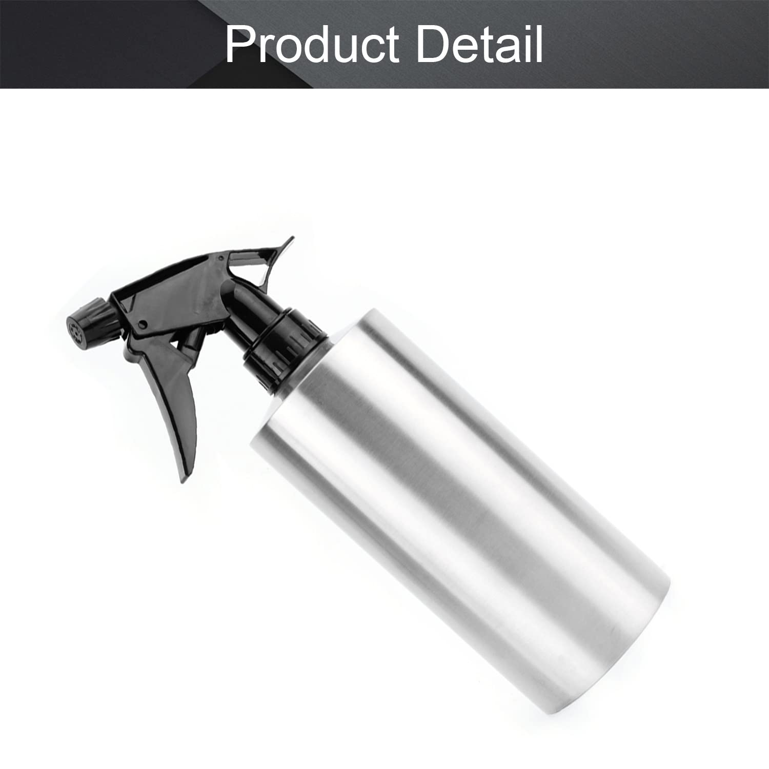 Premium 18.6oz/550ml Stainless Steel Spray Bottle with Fine Mist Sprayer - 304 Grade, Refillable Empty Container for Kitchen, Bathroom, Plants & Cleaning | Perfect for Watering Plants, Cleaning Surfaces, Hair Styling & DIY Solutions (Silver Tone)