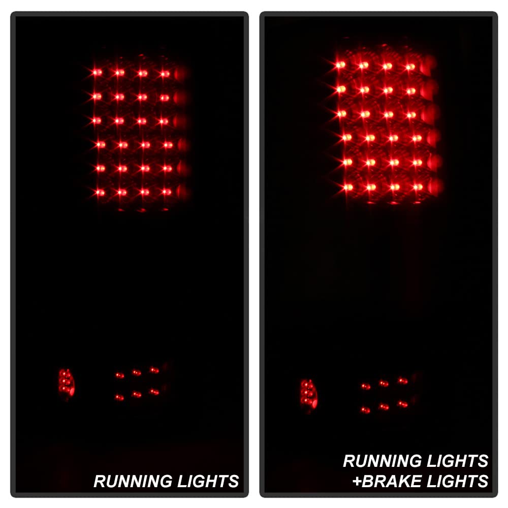 ACANII LED Tail Lights Brake Lamps - Smoked Lens Black Housing for 2004-2008 Ford F150 Pickup Truck (Pair Left+Right, Cyber Black V2) - Upgrade Your Truck's Style & Safety for Night Driving