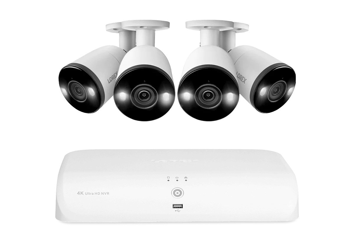 Lorex Fusion 4K 16 Channel Security Camera System (8 Wired + 8 WiFi) with 2TB NVR & 4 Bullet Cameras - Smart Deterrence, 2-Way Audio - Ideal for Home & Business Surveillance