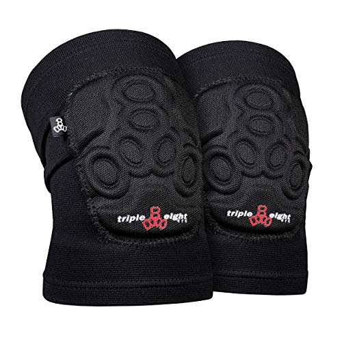 Triple Eight Covert Knee Pads - Small Black Protective Gear for Skateboarding, Cycling & Extreme Sports