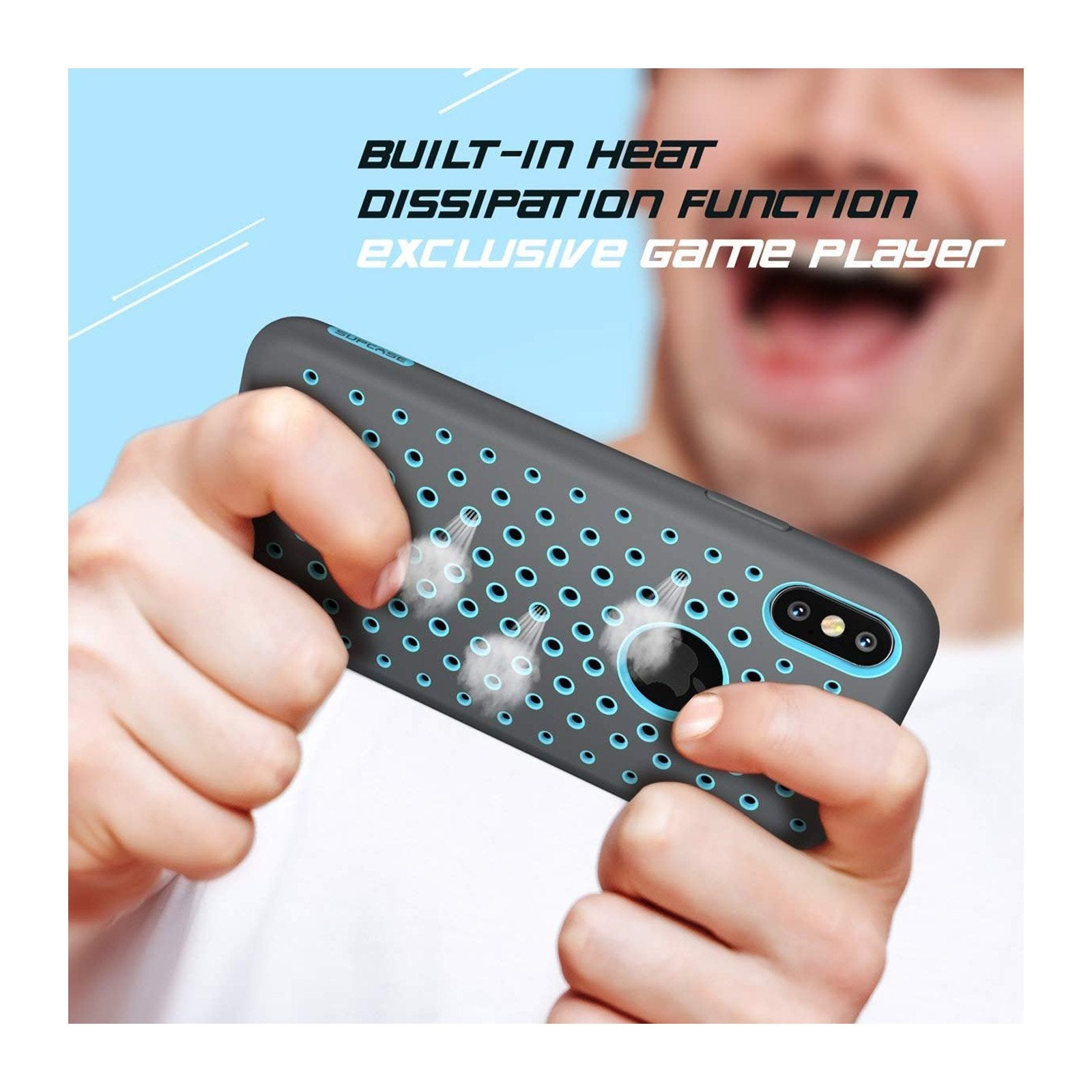 iPhone X / XS Unicorn Beetle Sport Case - Rugged Protective Cover with Built-in Screen Protector | Shockproof & Slim Design for Active Lifestyle | Perfect for Running, Hiking & Outdoor Activities (Blue)