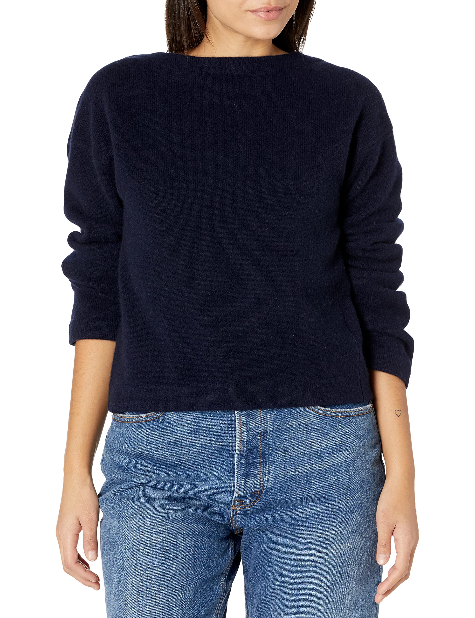 Vince Women's Boat Neck Pullover Sweater - Soft Knit Casual Long Sleeve Top for Fall & Winter - Perfect for Office, Date Night, and Weekend Outings