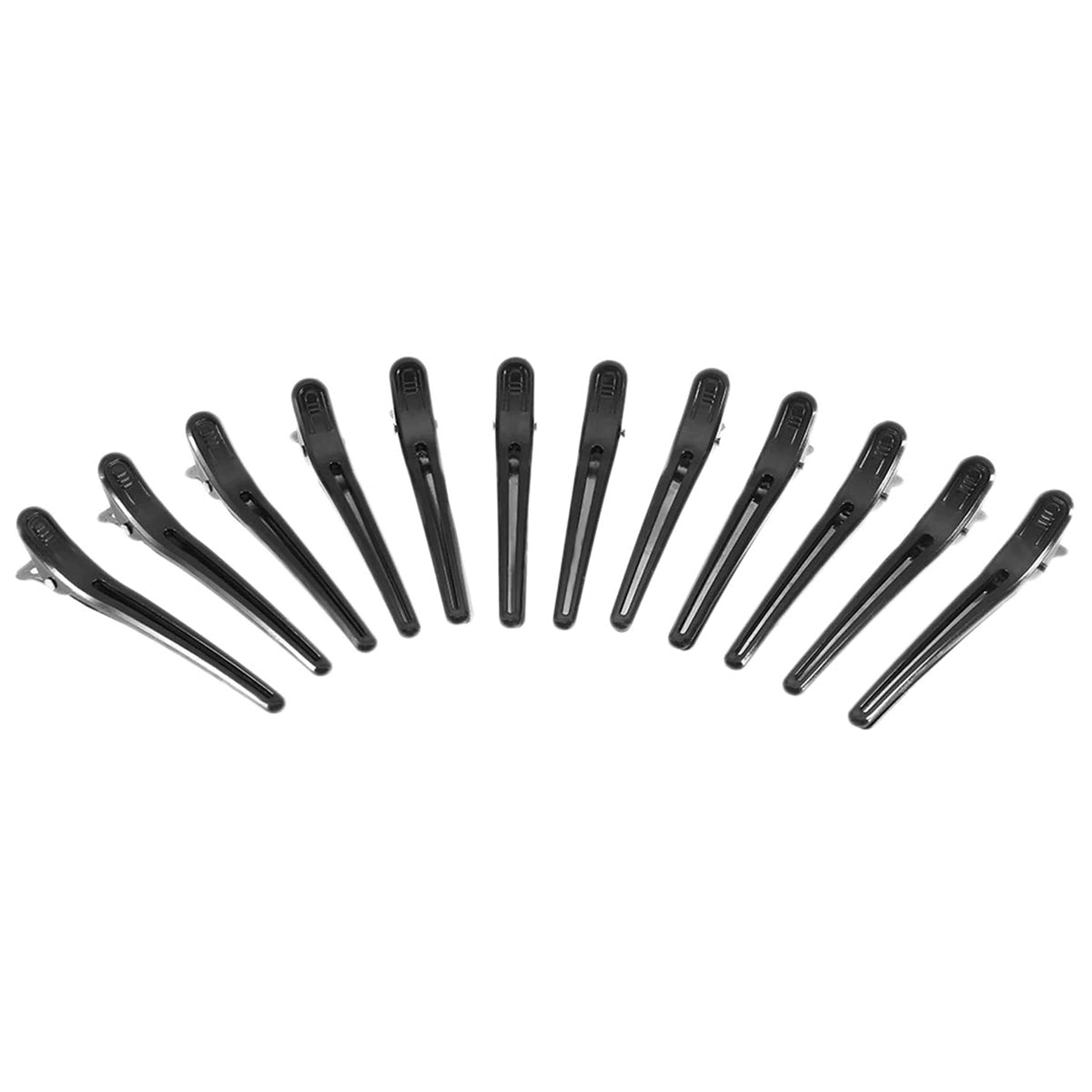 Proxoto Large Hair Styling Clips for Thick Hair - Black Salon Sectioning Clips (2-Pack) - Perfect for Hairdressing, Salon Styling & Home Hair Care