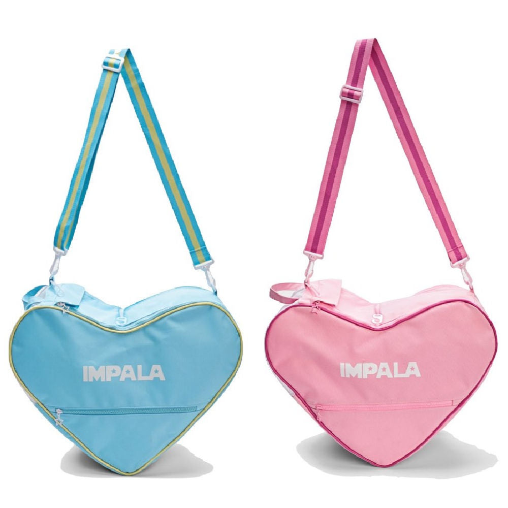 Impala Heart Shaped Skate Bag for Women - Cute Pink Roller Skating Backpack with Wheels | Perfect for Skate Park, Roller Derby & Outdoor Sports