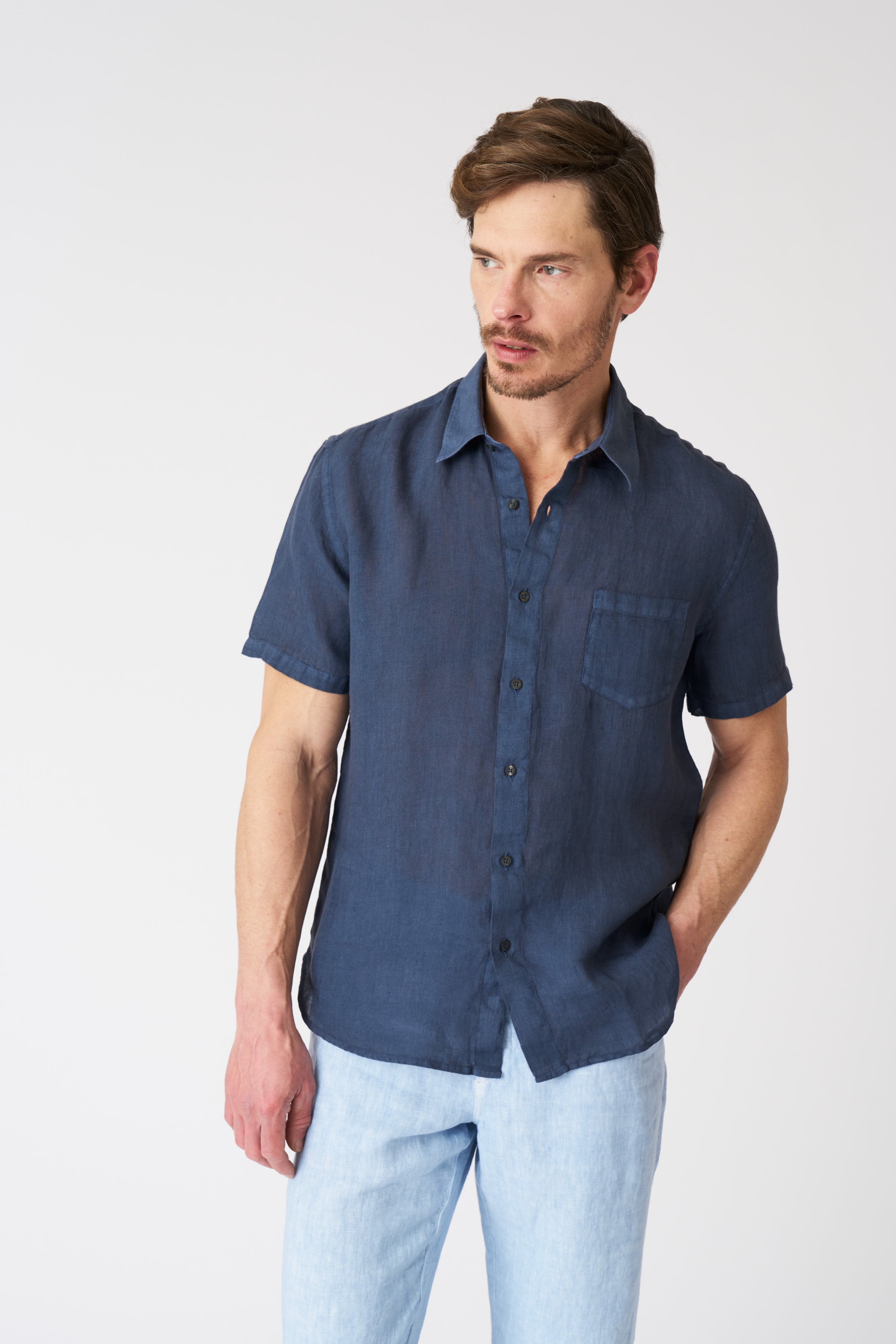 Men's Regular Fit Casual Shirt with Chest Pocket - Comfortable Office & Everyday Wear | Breathable Cotton Shirt for Work, Business & Outdoor Activities