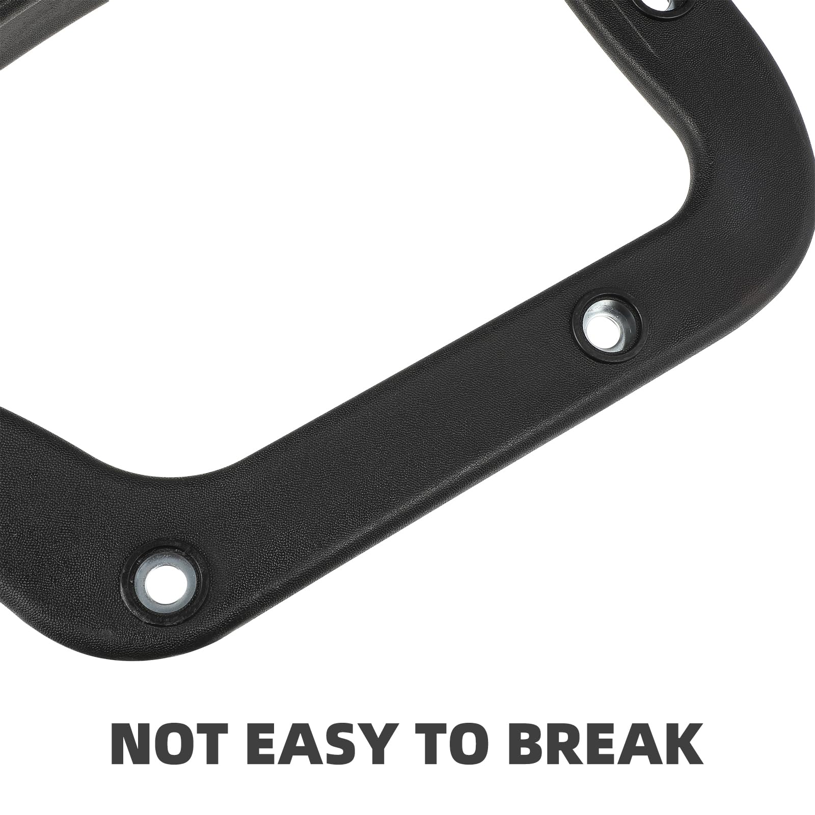 2-Pack Black Plastic Ring Arm Replacement Parts for Office Chairs & Wheelchairs - Durable Armrest Accessories for Desk Chairs, Ergonomic Support for Home & Office Use