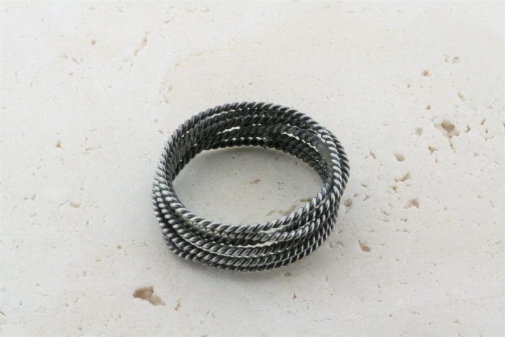 Oxidized Twisted Knot Ring for Women - Vintage Boho Style Handmade Jewelry - Perfect for Weddings, Parties & Everyday Wear