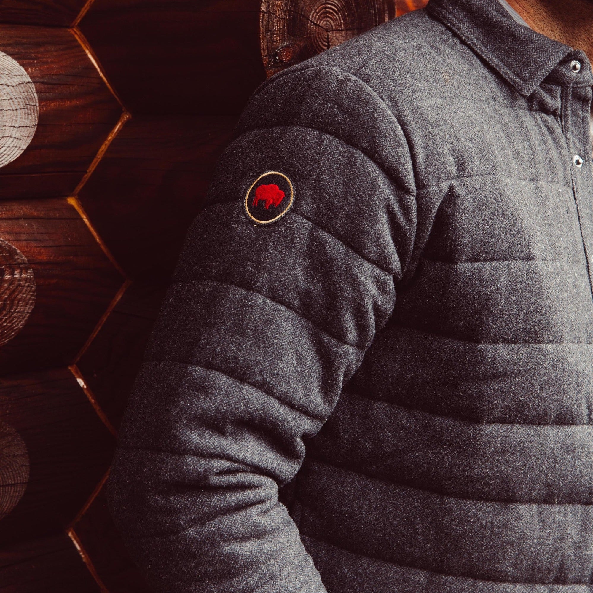 Archer Herringbone Shirt Jacket for Men - Stylish Casual Button-Up Shirt with Lightweight Comfort - Perfect for Outdoor Adventures, Date Nights & Layering in Fall/Winter