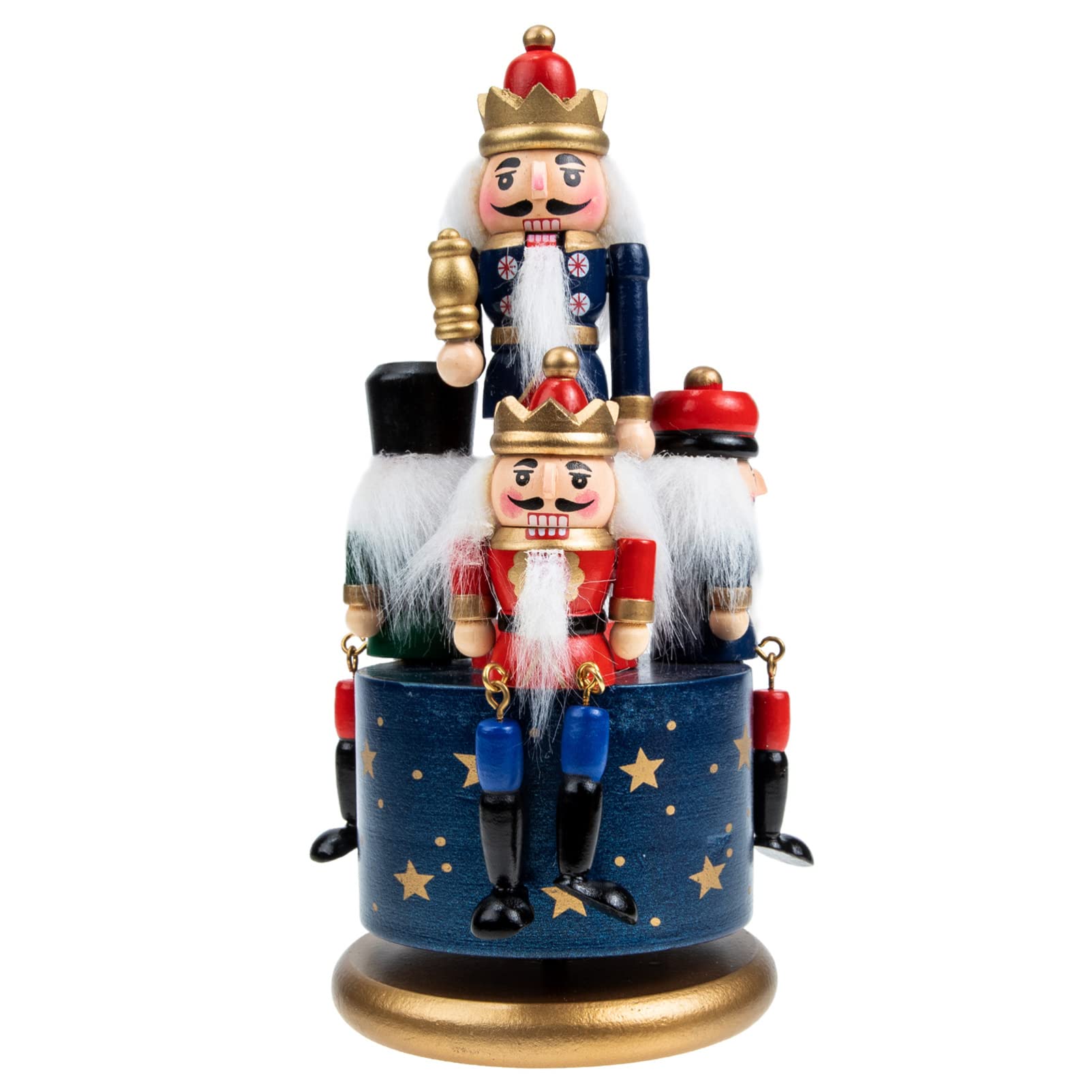 Handmade Christmas Nutcracker Music Box - Rotating Table Centerpiece for Holiday Decor, Christmas Party Supplies & Home Decoration | Perfect for Festive Tablescapes, Gift Giving and Seasonal Celebrations