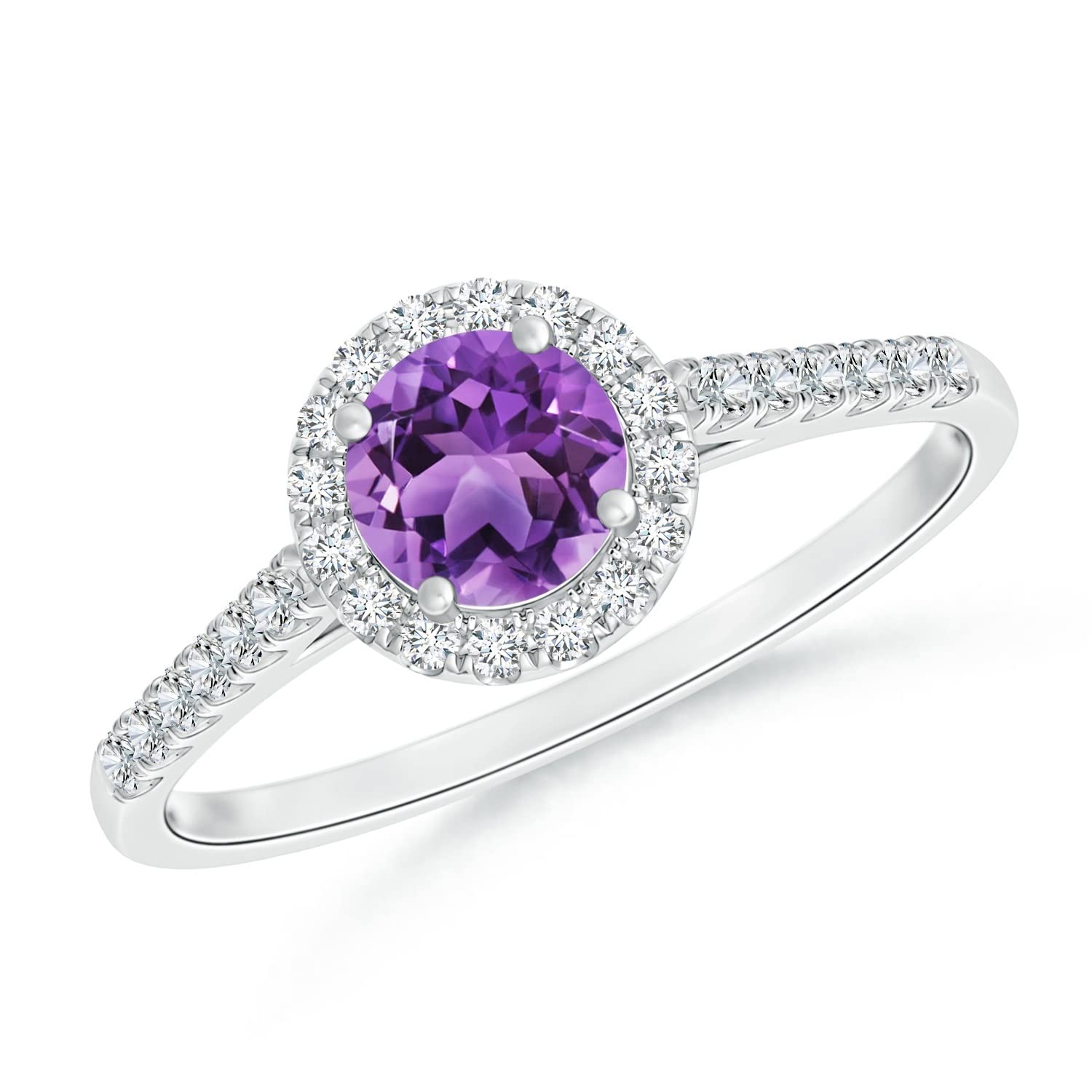 0.5 Carat Amethyst Solitaire Ring for Women - 925 Sterling Silver Valentine's Day Gift, Elegant Jewelry for Weddings, Anniversaries & Romantic Occasions
