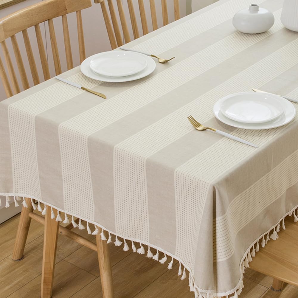 TruDelve Grey Cotton Tablecloth - 70
