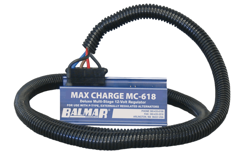 Balmar 12V Smart Alternator Voltage Regulator with Wiring Harness - MC 618 H - Perfect for Marine, RV & Off-Grid Power Systems