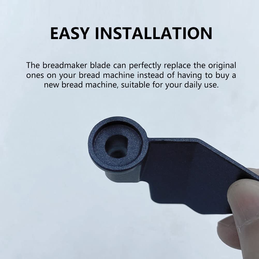 2 Pack Stainless Steel Bread Maker Paddle Replacement - Compatible with Most Bread Machines - Durable Kneading Blade for Homemade Bread Baking (Black) - Perfect for Fresh Bread, Pizza Dough & Artisan Loaves