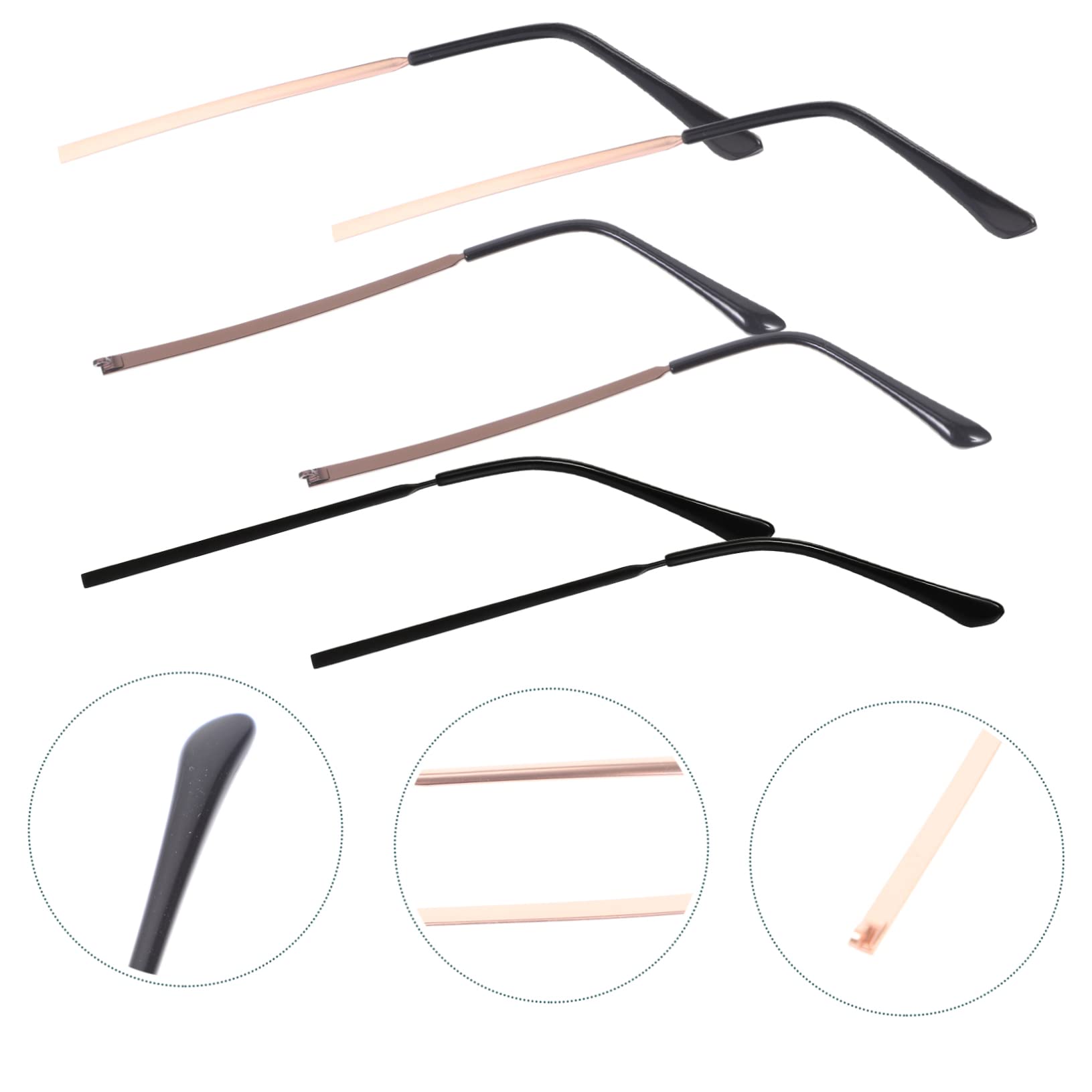 Healvian 12 Pairs Glasses Replacement Temple Tips & Screwdriver Kit - Metal Eyeglass Arm Repair Parts for Men Women - Perfect for DIY Glasses Fix at Home or Office