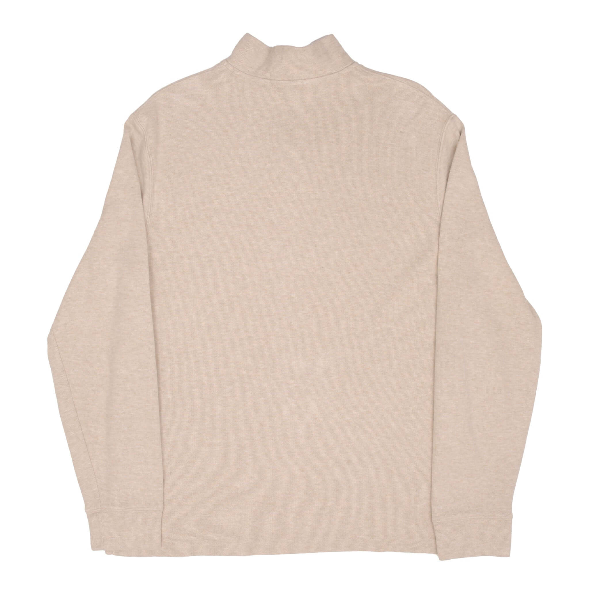 Ralph Lauren Men's Beige Quarter Zip Sweater - Size Large | Casual Pullover for Work, Travel & Outdoor Activities