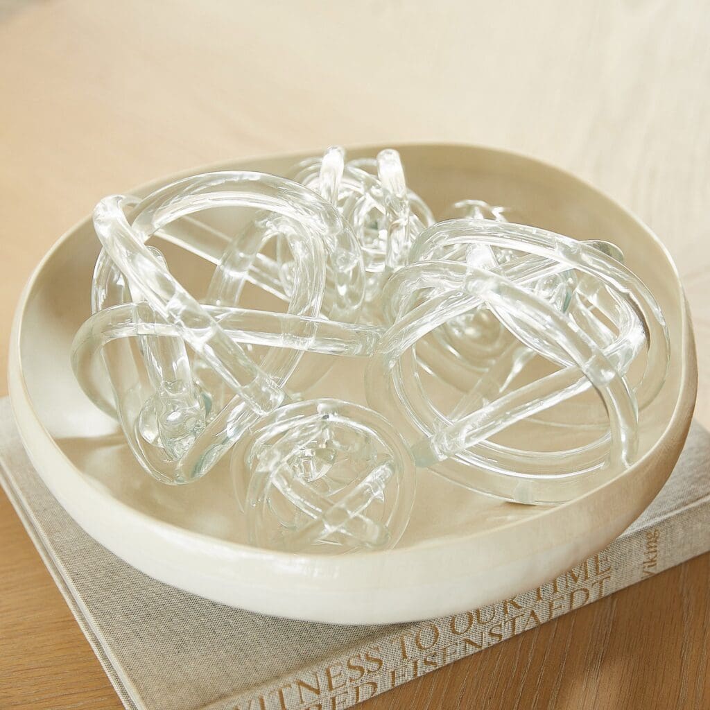 Cyan Design 11494 Knotty Filler - Large Clear Glass Decorative Accent for Vases, Bowls & Centerpieces | Home Decor & Wedding Table Scatter