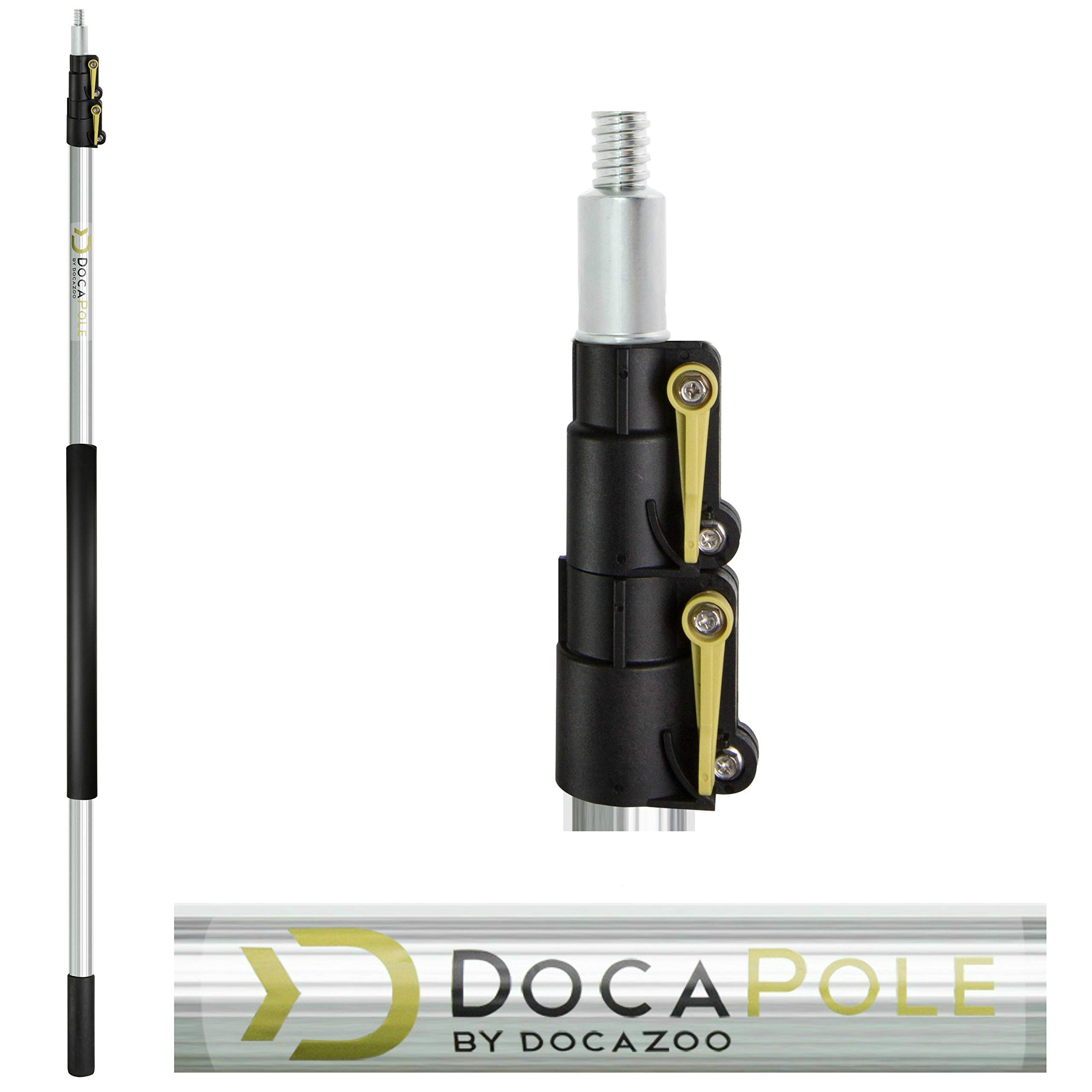 DOCA 5-12 Ft Adjustable Extension Pole for Tree Trimming, Fruit Picking, Roof Rake & Pole Saw - Multi-Purpose Gardening Tool for Outdoor Yard Work, Snow Removal & Leaf Cleanup