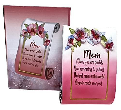 Personalized Mother's Day Gifts for Mom - Engraved Plaque with Heartwarming Message from Daughter or Son - Perfect Birthday, Christmas & Appreciation Present for Women - Elegant Gift Box Included - Ideal for Home Decor, Office Desk & Special Occasions