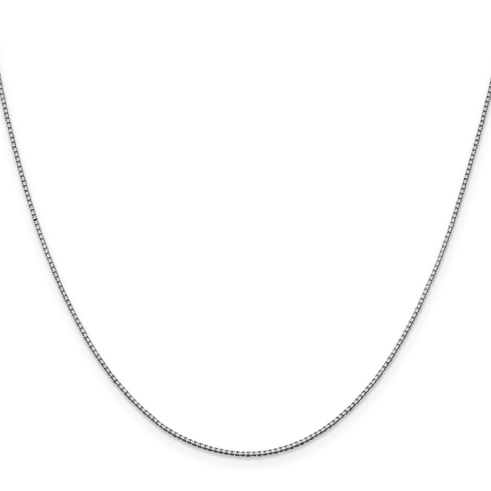 10k White Gold 1mm Box Chain Necklace for Women - Durable Lobster Clasp Jewelry Gift for Anniversary, Birthday & Everyday Wear