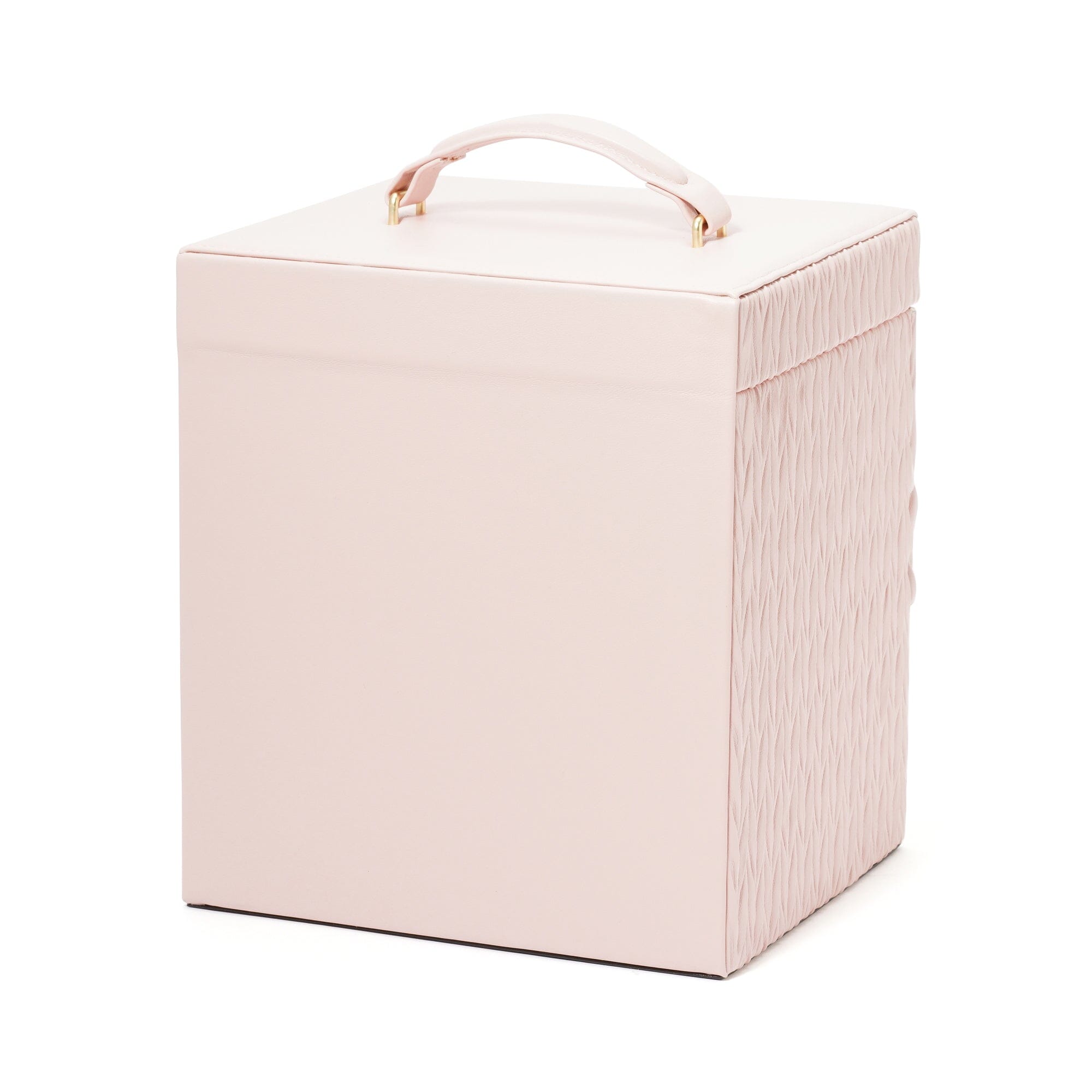 Pink Embossed Cosmetic Box - Elegant Makeup Storage for Travel, Home & Gift Giving | Durable & Stylish Beauty Organizer