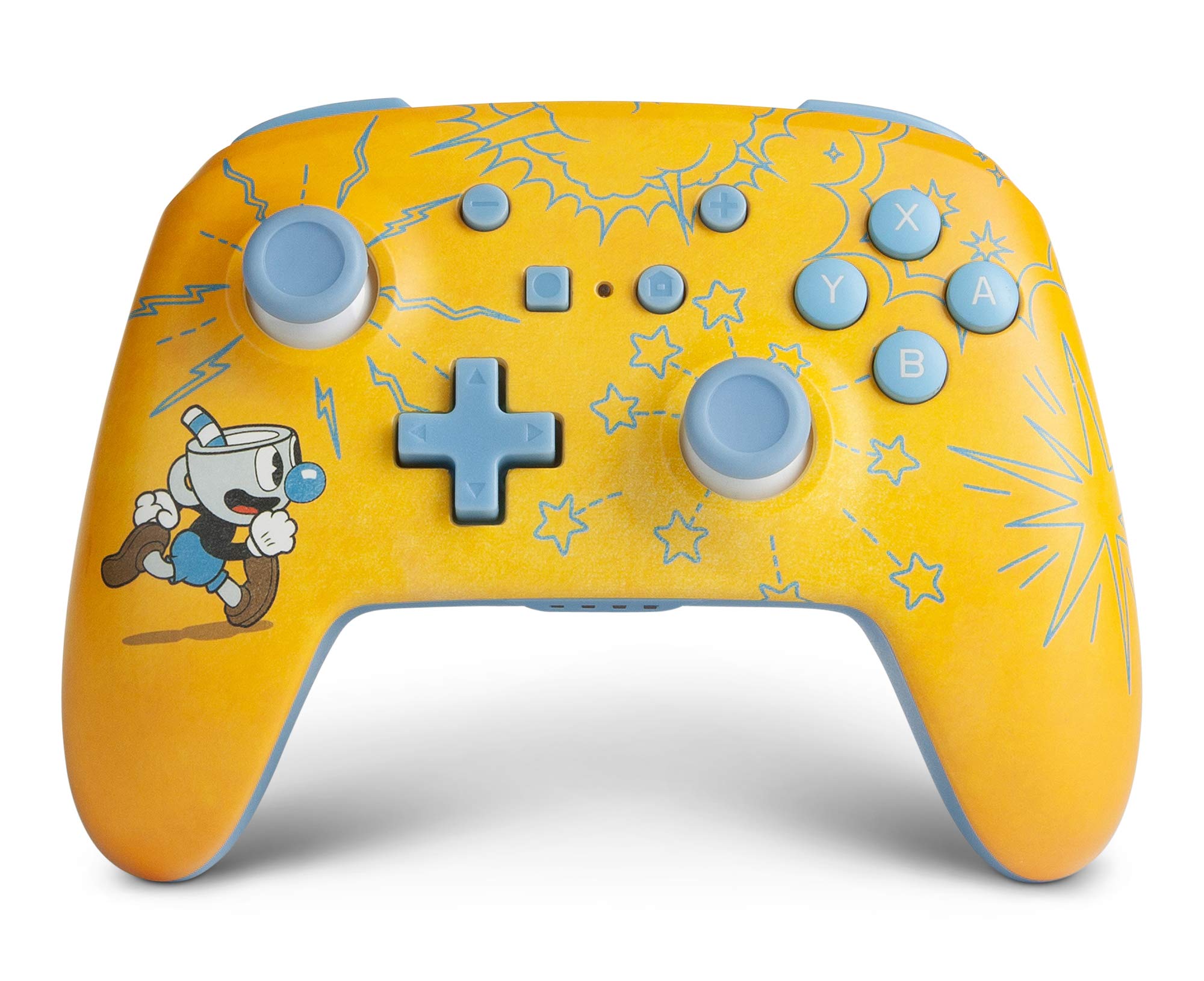 PowerA Enhanced Wireless Controller for Nintendo Switch - Cuphead & Mugman Design | Compatible with Nintendo Switch & Switch Lite | Perfect for Gaming, Multiplayer & Travel