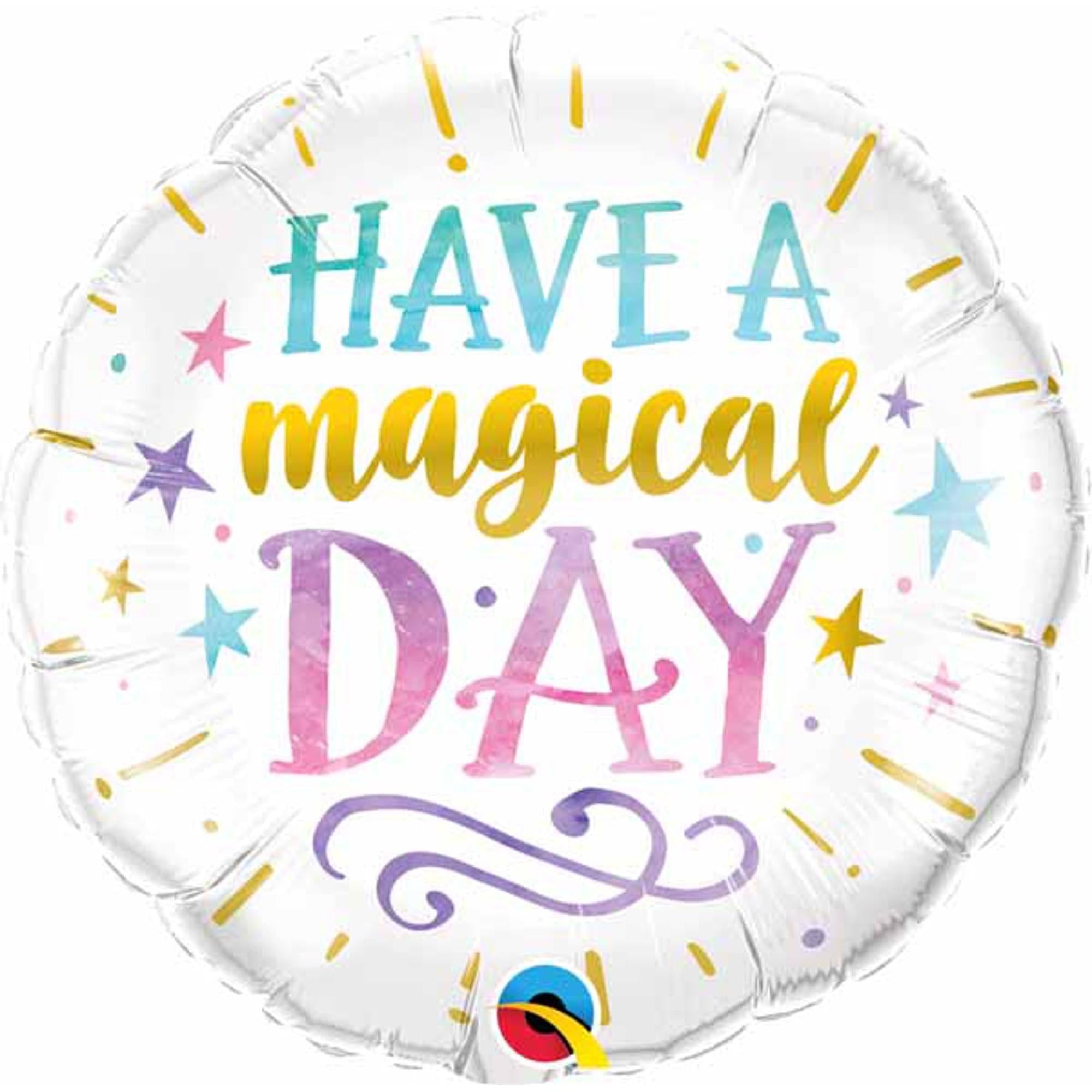 Magical Day 18-Pack Round Latex Balloons for Birthday Parties, Baby Showers & Decorations - Assorted Colors