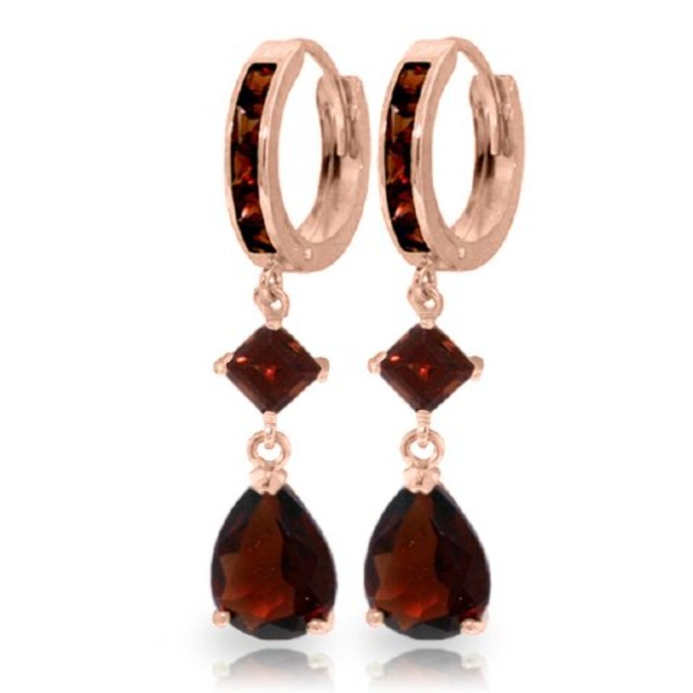 14K Rose Gold Huggie Earrings with Genuine Amethyst Gemstones - Dainty Hoop Earrings for Women, Perfect for Everyday Wear, Gifts & Special Occasions
