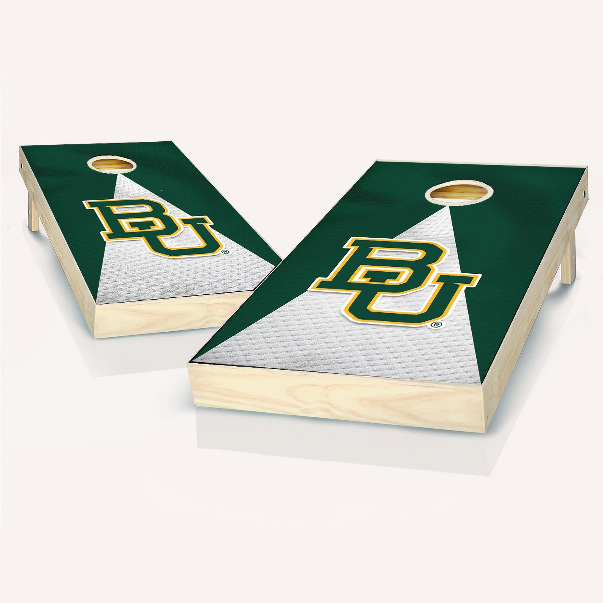 Baylor Jersey Cornhole Game Set - 2 Premium Wooden Cornhole Boards & 8 Bean Bags - Perfect for Tailgating, Backyard Parties, and Outdoor Family Fun